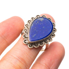 StarGems  Natural Lapis Lazuli Handmade Boho 925 Sterling Silver Ring, US Size 7.75 T6995