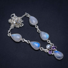 StarGems  Natural Rainbow Moonstone Handmade Unique Handmade Necklace 18.5" A3234