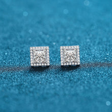 StarGems® Four Prong 1ct×2 Moissanite 925 Silver Platinum Plated Stud Earrings EX031