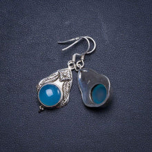 StarGems® Natural Chalcedony Handmade Unique 925 Sterling Silver Earrings 1.75" X4106