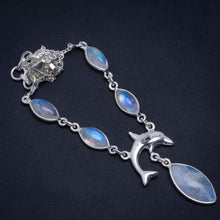 StarGems  Natural Rainbow Moonstone Handmade Unique Handmade Necklace 17.5" A3237