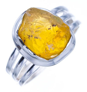 StarGems Natural Citrine Handmade 925 Sterling Silver Ring Ra000