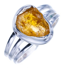 StarGems Natural Citrine Handmade 925 Sterling Silver Ring Ra000