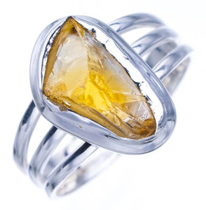 StarGems Natural Citrine Handmade 925 Sterling Silver Ring Ra000