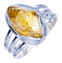 StarGems Natural Citrine Handmade 925 Sterling Silver Ring Ra000