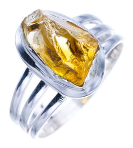 StarGems Natural Citrine Handmade 925 Sterling Silver Ring Ra000