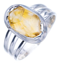 StarGems Natural Citrine Handmade 925 Sterling Silver Ring Ra000