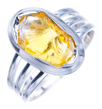 StarGems Natural Citrine Handmade 925 Sterling Silver Ring Ra000