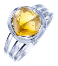 StarGems Natural Citrine Handmade 925 Sterling Silver Ring Ra000