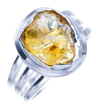 StarGems Natural Citrine Handmade 925 Sterling Silver Ring Ra000