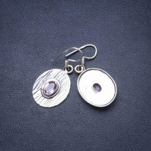 StarGems  Natural Amethyst Handmade Unique 925 Sterling Silver Earrings 1.5" X4803