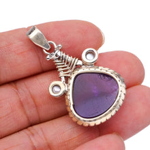 StarGems® Natural Amethyst and River Pearl Boho Style 925 Sterling Silver Pendant 1 3/4" S0449