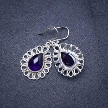 StarGems® Natural Amethyst Handmade Unique 925 Sterling Silver Earrings 1.5" X4635