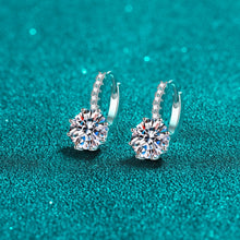 StarGems® Minimalist 2ct×2 Moissanite 925 Silver Platinum Plated Cuff Earrings EX095