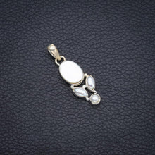 StarGems® Natural Mother of Pearl and River Pearl Punk Style 925 Sterling Silver Pendant 1 1/2" S1160