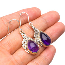 StarGems  Natural Amethyst Handmade Unique 925 Sterling Silver Earrings 1.5" X4786