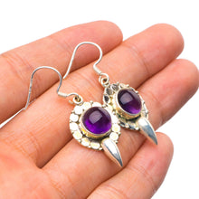 StarGems  Natural Amethyst Handmade Unique 925 Sterling Silver Earrings 1.75" X4124