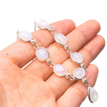 StarGems® Natural Rainbow Moonstone Handmade 925 Sterling Silver Y Necklace 17" T8612