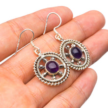 StarGems  Natural Amethyst Handmade Unique 925 Sterling Silver Earrings 1.5" X4807