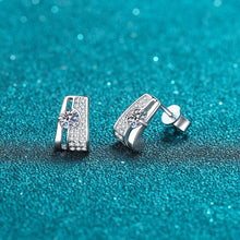 StarGems® Prong Setting 0.3ct×2 Moissanite 925 Silver Platinum Plated Stud Earrings EX005