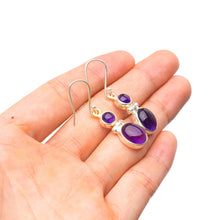 StarGems  Natural Amethyst Handmade Unique 925 Sterling Silver Earrings 1.5" Y3335