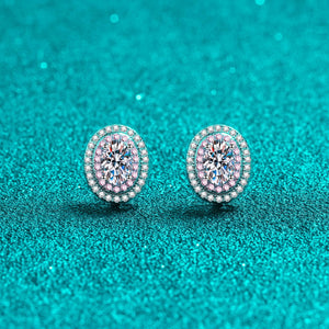 StarGems® Muti-Layer Pink Pigeon Eggs 0.5ct×2 Moissanite 925 Silver Platinum Plated Stud Earrings EX038