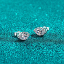 StarGems® Marquise Shape 0.5ct×2 Moissanite 925 Silver Platinum Plated Stud Earrings EX020