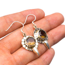 StarGems® Natural Smoky Quartz Handmade Unique 925 Sterling Silver Earrings 1.5" X5090