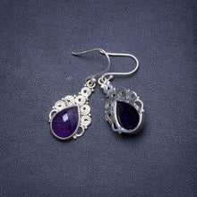 StarGems  Natural Amethyst Handmade Unique 925 Sterling Silver Earrings 1.5" X4786