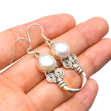 StarGems® Natural River Pearl Handmade Unique 925 Sterling Silver Earrings 1.75" X4995