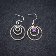 StarGems® Natural Amethyst Handmade Unique 925 Sterling Silver Earrings 1 1/2" S1733