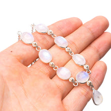 StarGems  Natural Rainbow Moonstone Handmade Boho 925 Sterling Silver Y Necklace 17.5" T8749