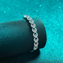 StarGems® Eyes 1ct Moissanite 925 Sterling Silver Platinum Plated Adjustable Bracelet For Women 16+5cm  BX029