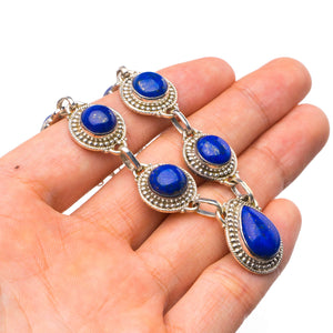 StarGems  Natural Lapis Lazuli Handmade Unique 925 Sterling Silver Necklace 18+2" Y5513