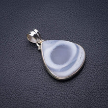 StarGems® Natural Agate Handmade 925 Sterling Silver Pendant 1.5" D6291