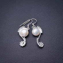 StarGems® Natural River Pearl Handmade 925 Sterling Silver Earrings 1.5" D6887