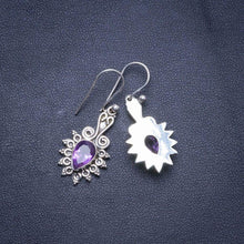 StarGems  Natural Amethyst Handmade Unique 925 Sterling Silver Earrings 1.5" X4476