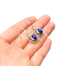 StarGems  Natural Lapis Lazuli Handmade Unique 925 Sterling Silver Earrings 1.25" Y2976