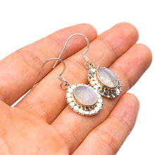 StarGems® Natural Rainbow Moonstone Handmade Unique 925 Sterling Silver Earrings 1.25" Y0459