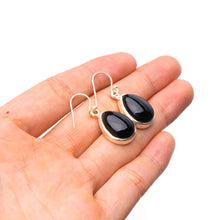 StarGems  Natural Black Onyx Handmade Unique 925 Sterling Silver Earrings 1.25" Y3525