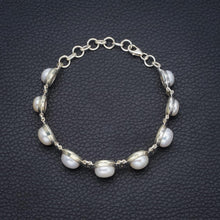 StarGems  Natural River Pearl Handmade Unique 925 Sterling Silver Bracelet 6 1/2-7 3/4" S1993