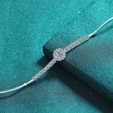 StarGems  Round 2.4cttw Moissanite 925 Sterling Silver Platinum Plated Adjustable Bracelet For Women 16+5cm  BX012
