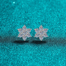 StarGems® Sunflowers 1.4cttw Moissanite 925 Silver Platinum Plated Stud Earrings EX014