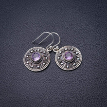 StarGems  Natural Amethyst Handmade 925 Sterling Silver Earrings 1.25" D6816