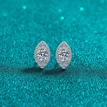 StarGems® Marquise Shape 0.5ct×2 Moissanite 925 Silver Platinum Plated Stud Earrings EX020