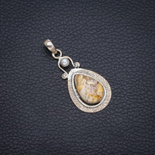 StarGems® Natural Brecciated Mookaite and River Pearl Punk Vintage 925 Sterling Silver Pendant 2" S1091