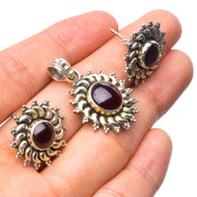 StarGems  Natural Amethyst Mexican 925 Sterling Silver Jewelry Set, Earrings Stud:3/4" Pendant:1 1/4" T8891