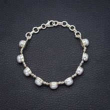 StarGems® Natural River Pearl Handmade Vintage 925 Sterling Silver Bracelet 6 3/4-7 1/2" S2040
