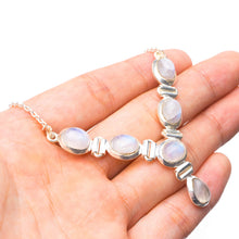 StarGems  Natural Rainbow Moonstone Handmade Mexican 925 Sterling Silver Y Necklace 18.75" T8736