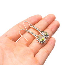 StarGems  Natural Peridot Handmade Unique 925 Sterling Silver Earrings 1.5" Y2993